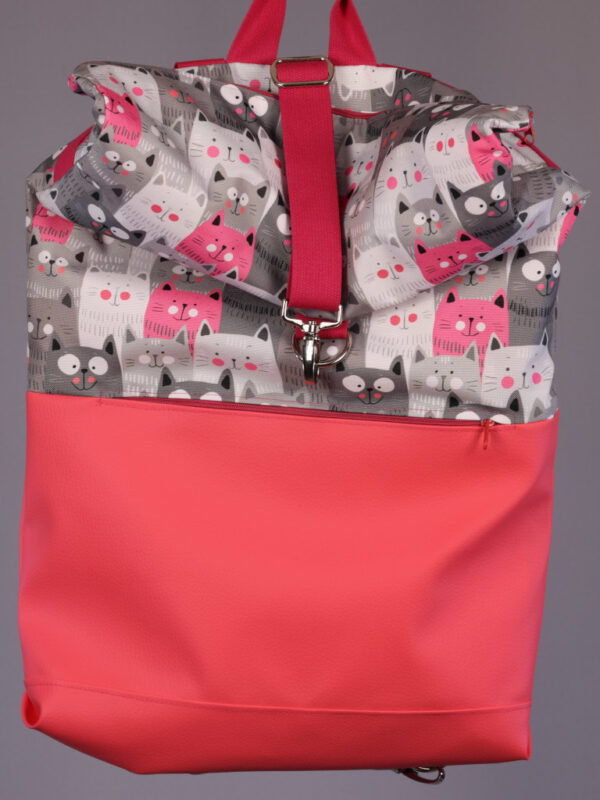 Roll up batoh (Pink Cat)