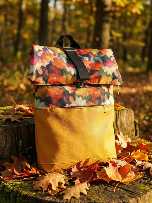 Roll up batoh (Painted Blossoms)